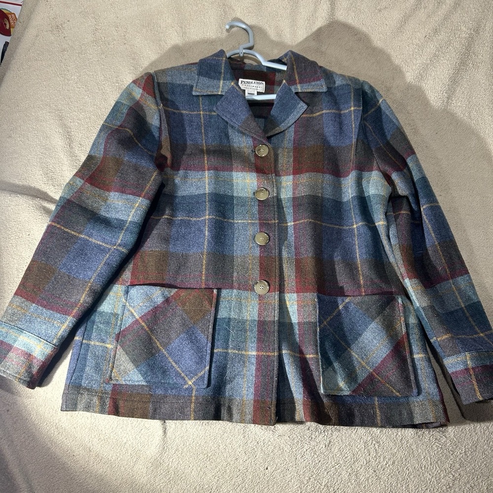 Vintage Pendleton Heritage Limited Edition Virgin Wool Plaid Shirt Jacket Mens L